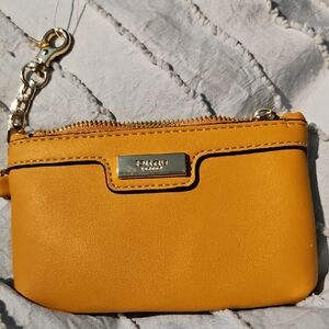 Dune Mustard Yellow Leather Change Wallet